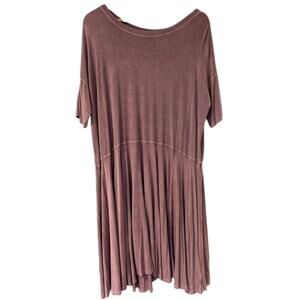 ANTHROPOLOGIE EASEL Women's Babydoll Josy Dress MEDIUM Mauve Oversized Mini